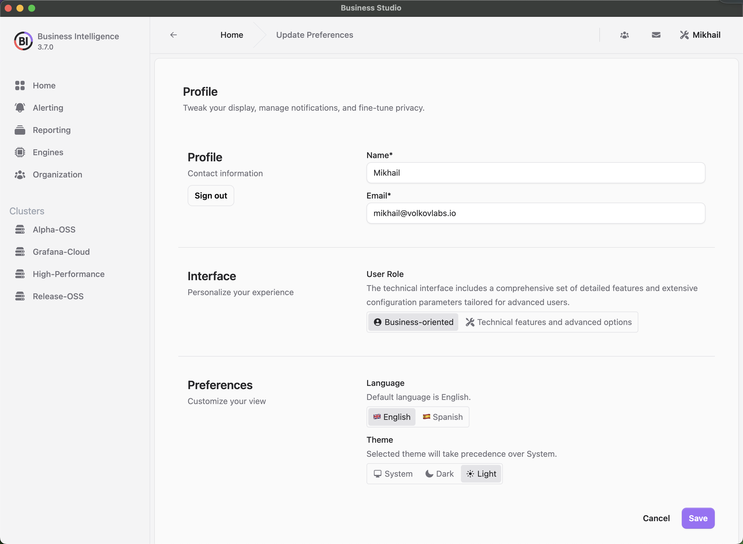 Easily Configure Your User Profile